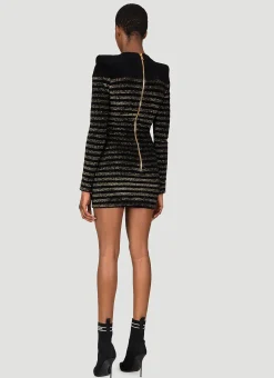 Stripe Jersey Mini Dress></noscript>Balmain New