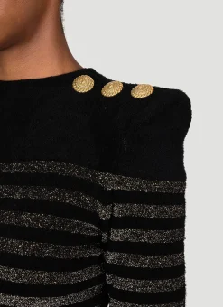 Stripe Jersey Mini Dress></noscript>Balmain New