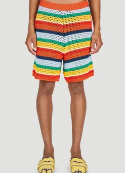 Men Marni x No Vacancy Shorts^Stripe Knit Shorts