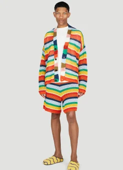 Men Marni x No Vacancy Shorts^Stripe Knit Shorts