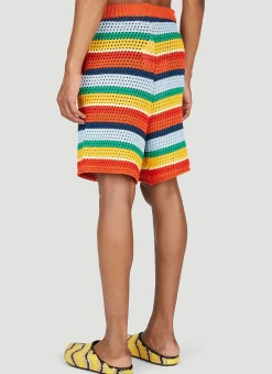 Men Marni x No Vacancy Shorts^Stripe Knit Shorts