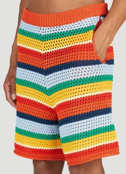 Men Marni x No Vacancy Shorts^Stripe Knit Shorts