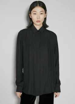 Stripe Logo Motif Shirt></noscript>Saint Laurent New