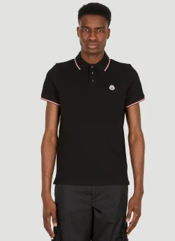 Men Moncler Polo Shirts^Stripe Trim Polo Shirt