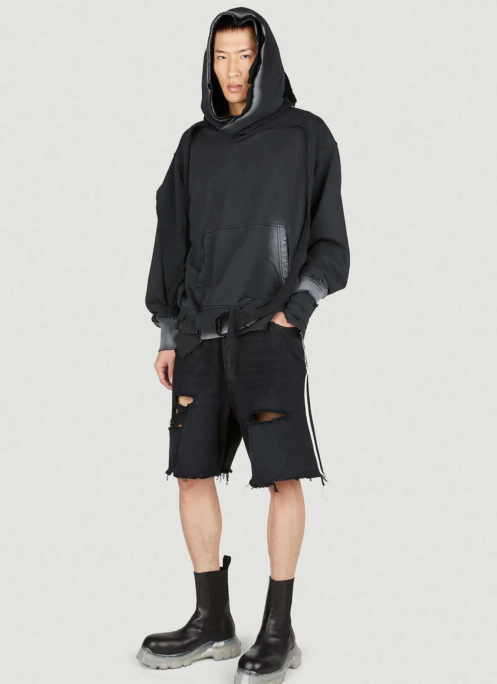 Men Balenciaga x adidas Shorts^Striped Baggy Shorts