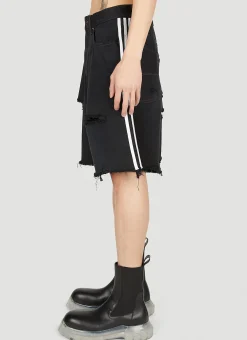 Men Balenciaga x adidas Shorts^Striped Baggy Shorts