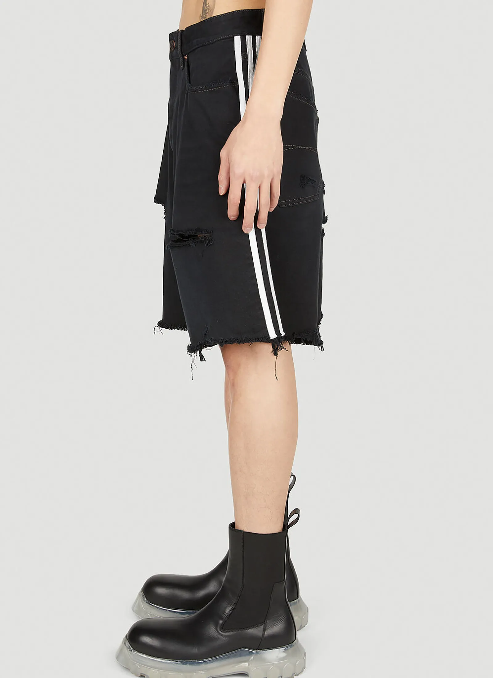 Men Balenciaga x adidas Shorts^Striped Baggy Shorts