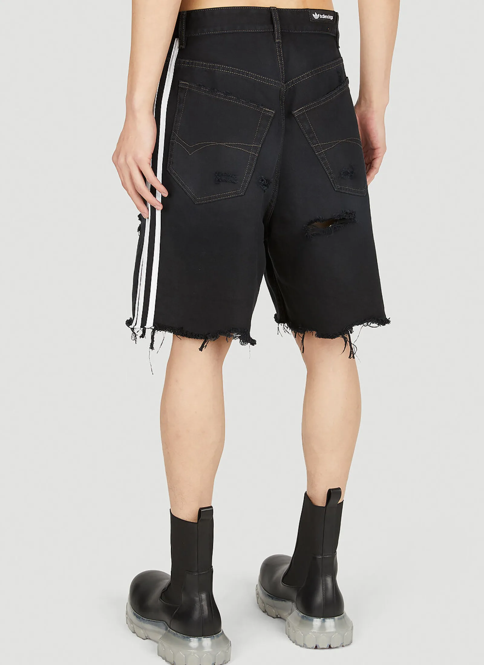 Men Balenciaga x adidas Shorts^Striped Baggy Shorts