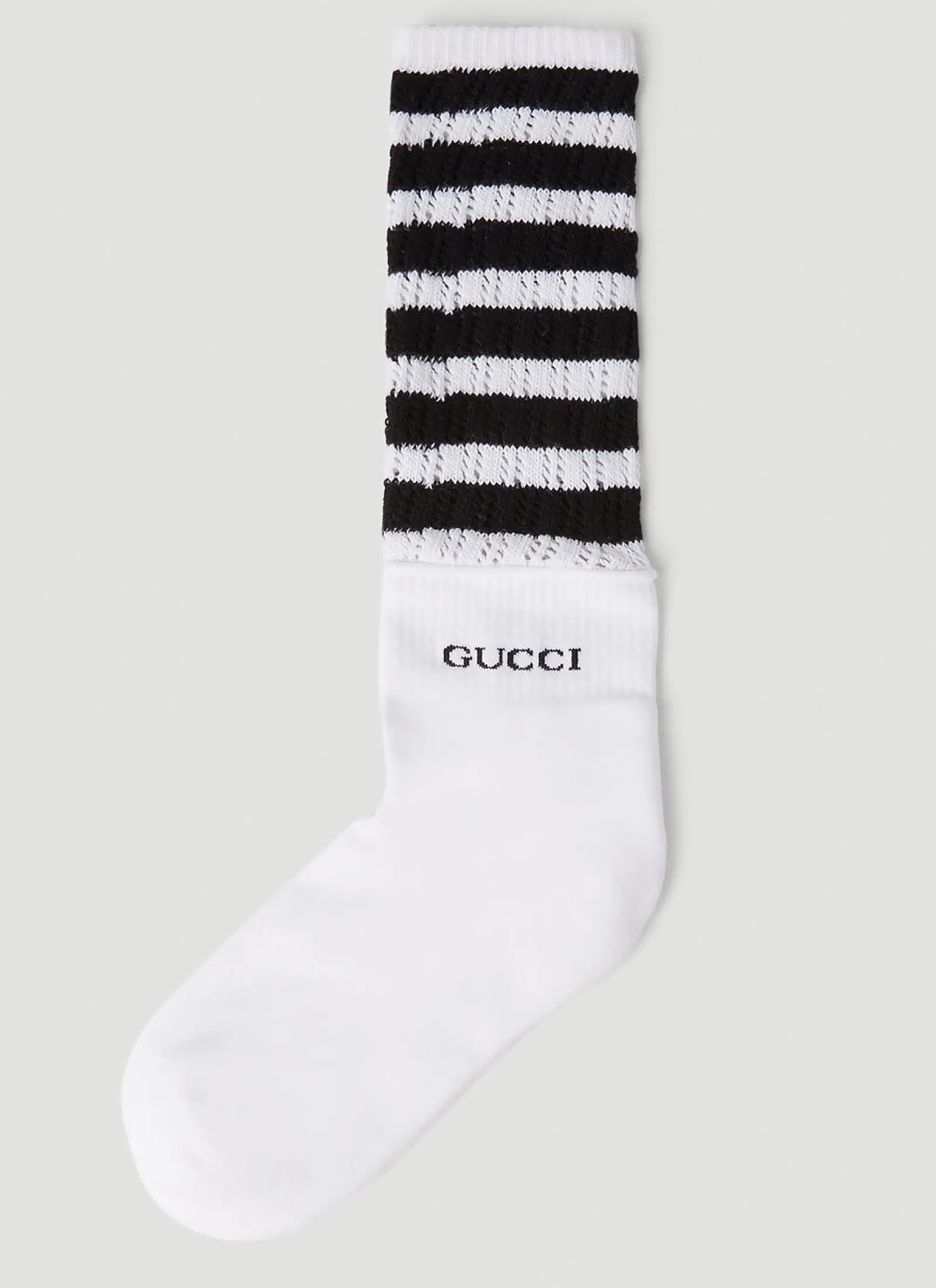 Men Gucci Socks^Striped Logo Socks
