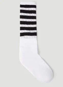 Men Gucci Socks^Striped Logo Socks