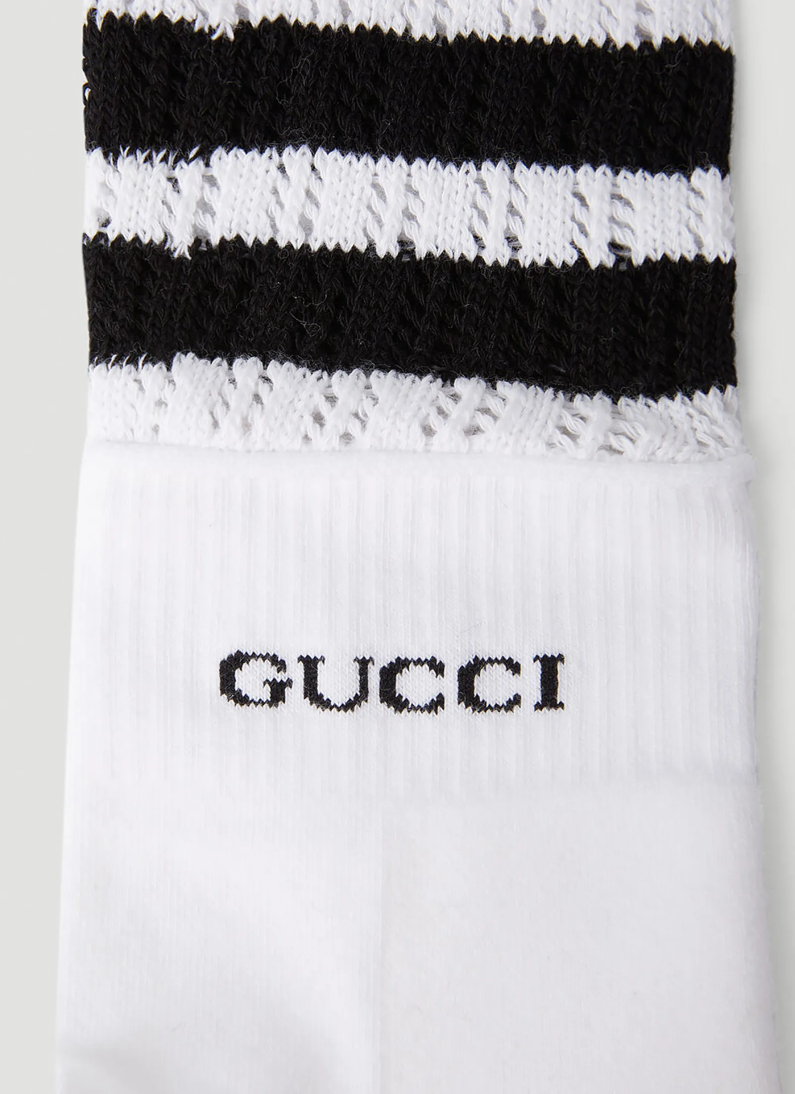 Men Gucci Socks^Striped Logo Socks