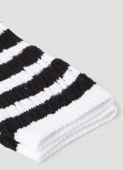 Men Gucci Socks^Striped Logo Socks