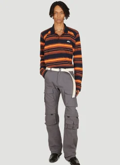 Men Martine Rose Polo Shirts^Striped Long Sleeve Polo Shirt