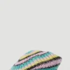 Men GANNI Hats^Striped Mohair Beret