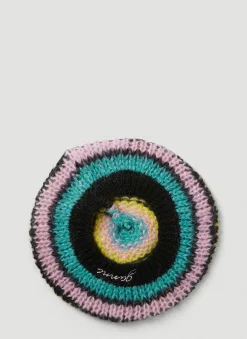 Men GANNI Hats^Striped Mohair Beret