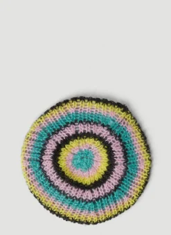 Men GANNI Hats^Striped Mohair Beret