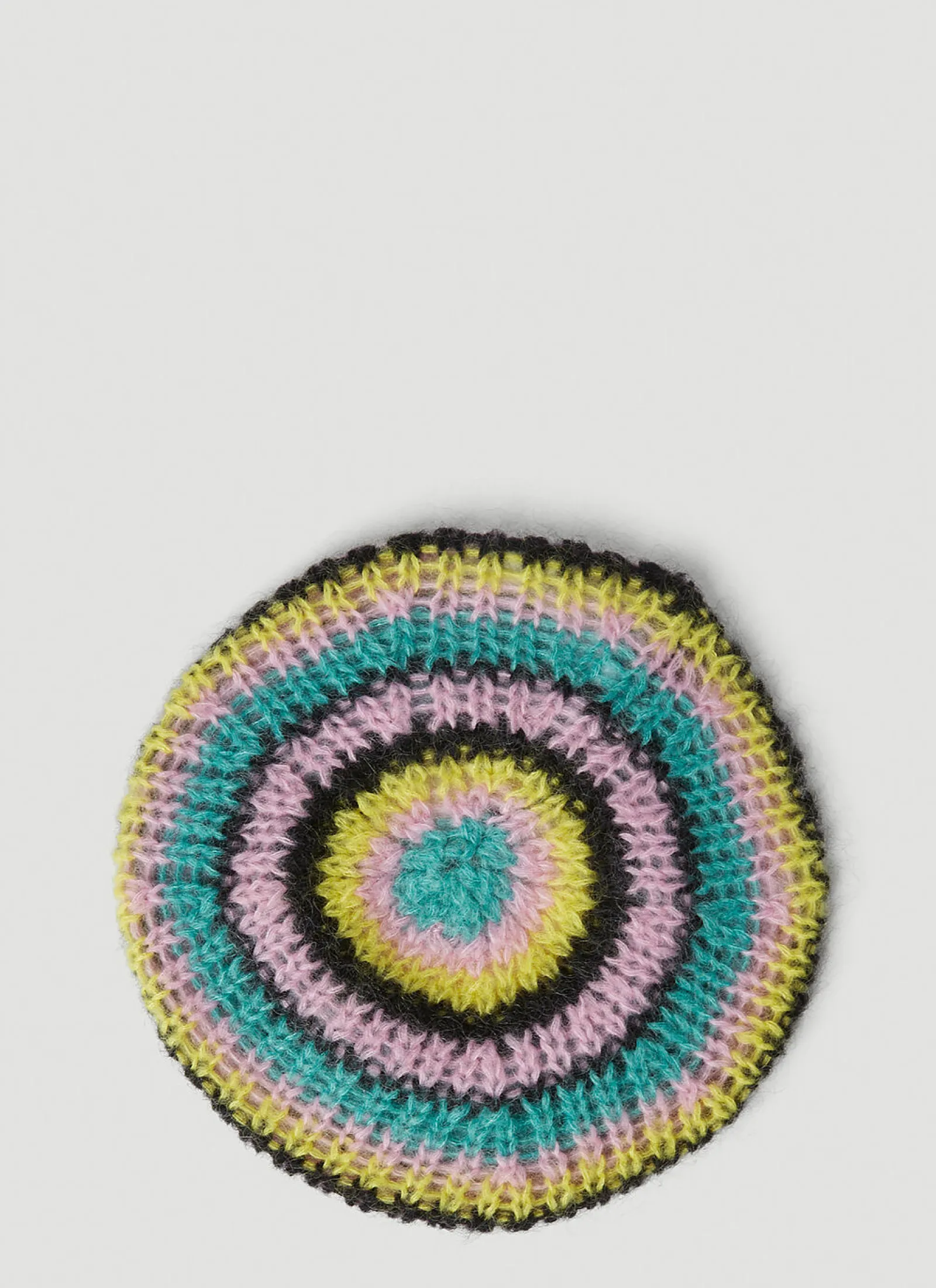 Men GANNI Hats^Striped Mohair Beret