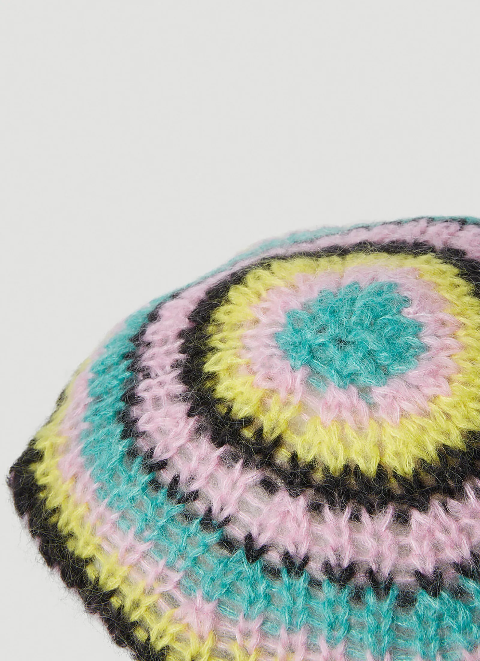 Men GANNI Hats^Striped Mohair Beret