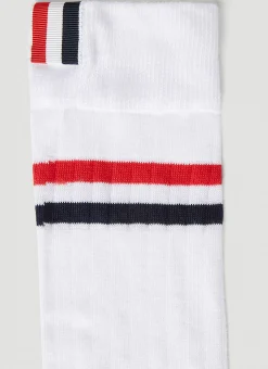 Men Thom Browne Socks^Striped Socks