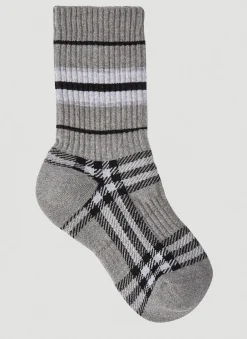 Men Burberry Socks^Striped Socks