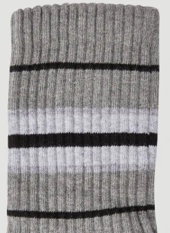 Men Burberry Socks^Striped Socks