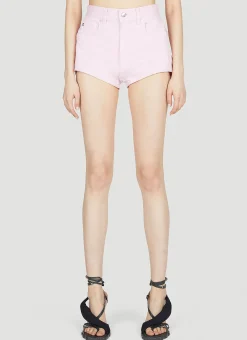 Structured Contrast Panel Denim Shorts>Mugler Best