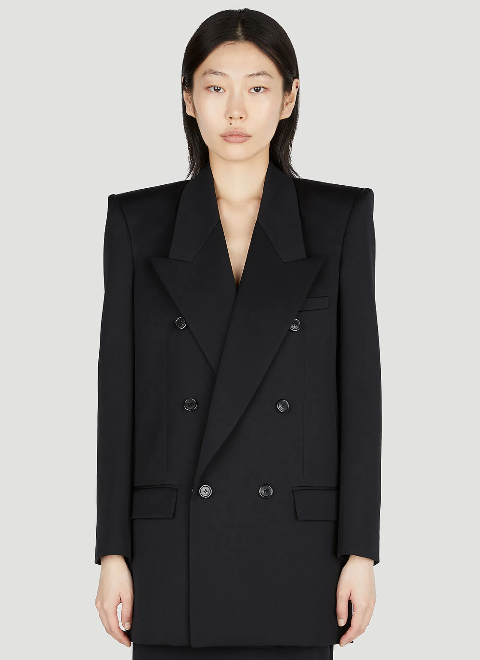 Structured Double Breasted Blazer>Saint Laurent