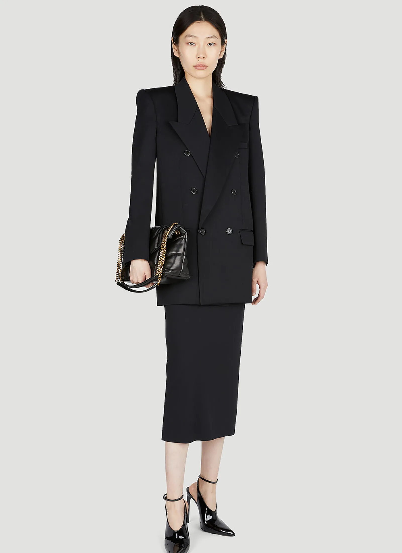 Structured Double Breasted Blazer>Saint Laurent