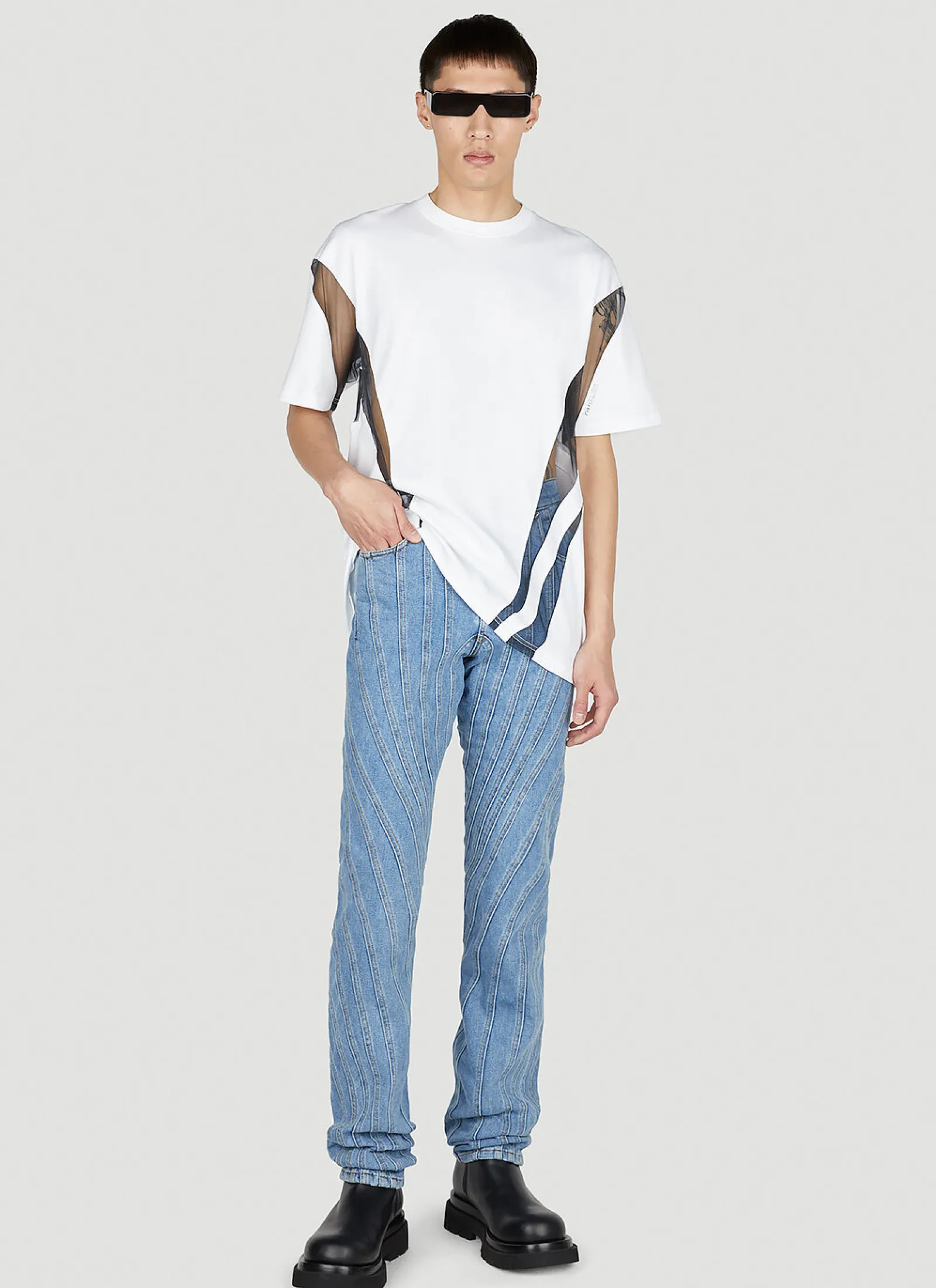 Men Mugler Jeans^Structured Panel Jeans