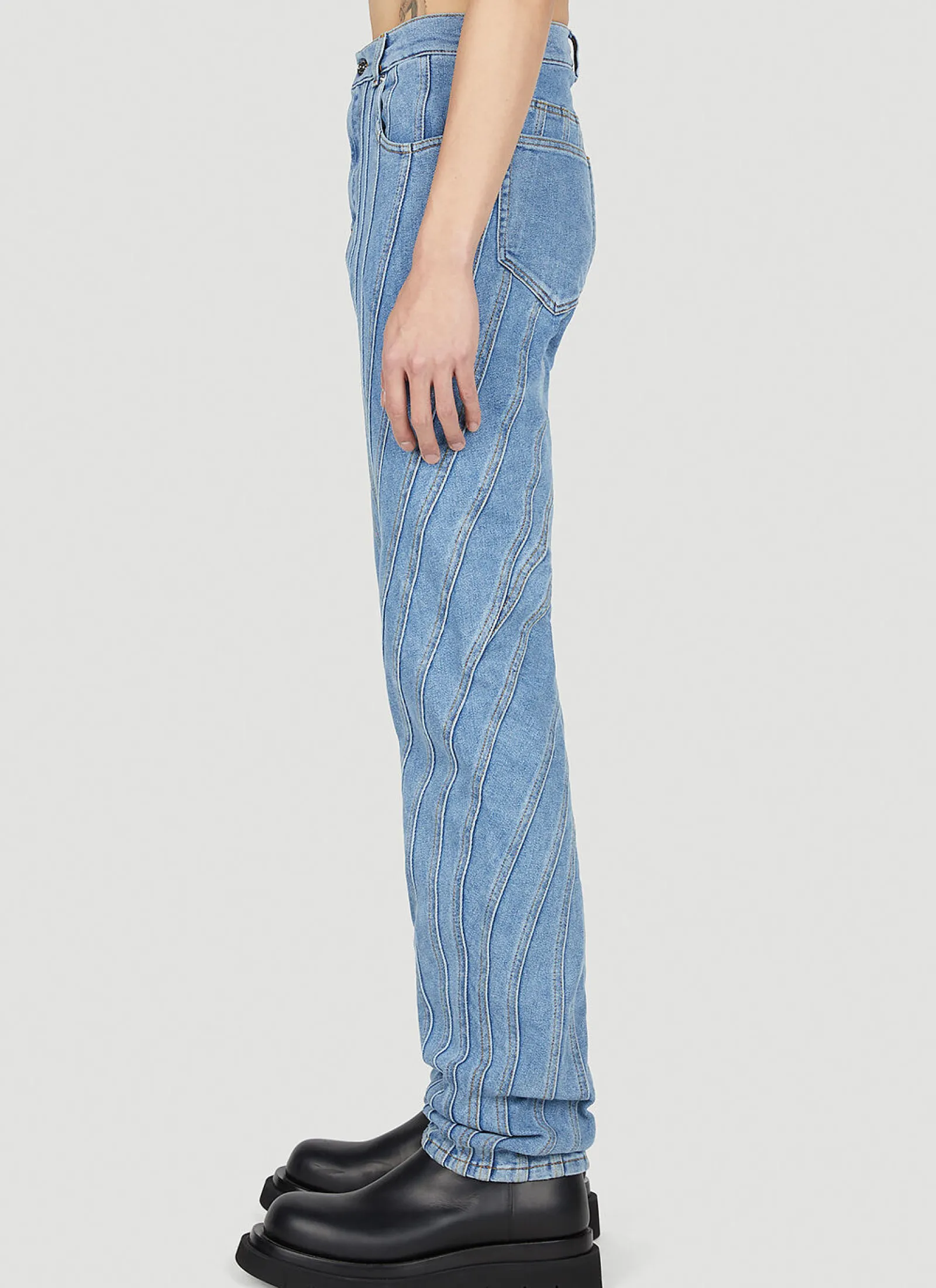 Men Mugler Jeans^Structured Panel Jeans