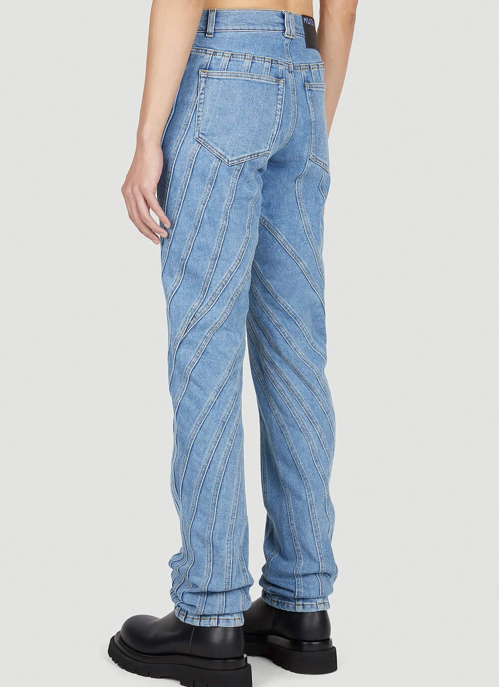 Men Mugler Jeans^Structured Panel Jeans