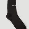 Men Balenciaga Socks^Stud Logo Socks