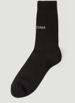 Men Balenciaga Socks^Stud Logo Socks