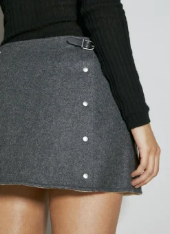 Studded Mini Skirt><noscript><img width=