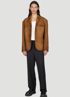 Men Prada Blazers^Suede Blazer