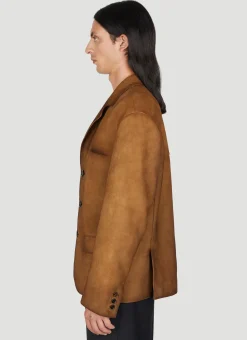 Men Prada Blazers^Suede Blazer