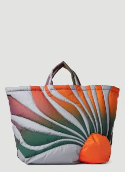 Men ERL Tote Bags^Sunset Puffer Tote Bag