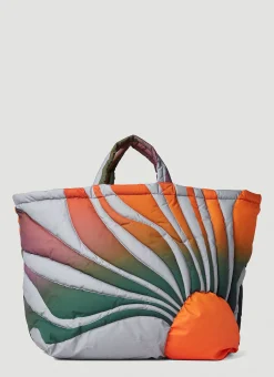 Men ERL Tote Bags^Sunset Puffer Tote Bag