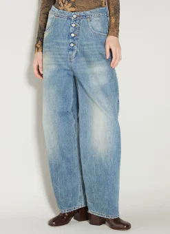 Tapered Button Jeans>MM6 Maison Margiela