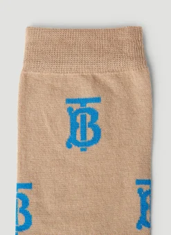 Men Burberry Socks^Tb Logo Socks