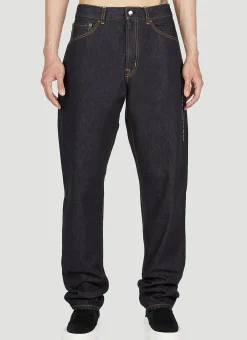 Men 7 Moncler Fragment Jeans^Text Print Jeans