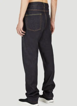 Men 7 Moncler Fragment Jeans^Text Print Jeans