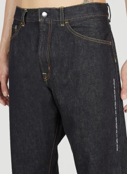 Men 7 Moncler Fragment Jeans^Text Print Jeans