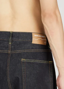 Men 7 Moncler Fragment Jeans^Text Print Jeans