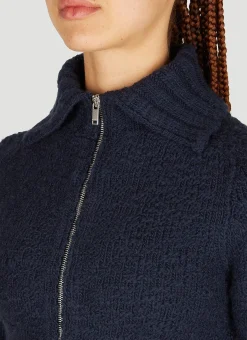 Textured Knit Zip-Up Cardigan></noscript>Jil Sander+ Clearance