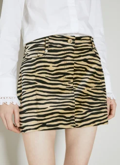 Tiger Print Mini Skirt>Paco Rabanne Clearance
