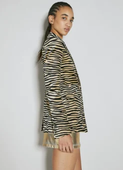 Tiger Print Tailored Blazer>Paco Rabanne Sale