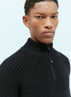 Men Moncler x Pharrell Williams Sweatshirts^T-Neck Wool Knit Sweater