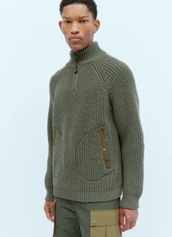Men Moncler x Pharrell Williams Sweatshirts^T-Neck Wool Knit Sweater