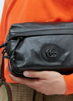 Men Gucci Crossbody Bags^Tonal Double G Shoulder Bag